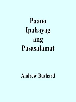 cover image of Paano Ipahayag ang Pasasalamat